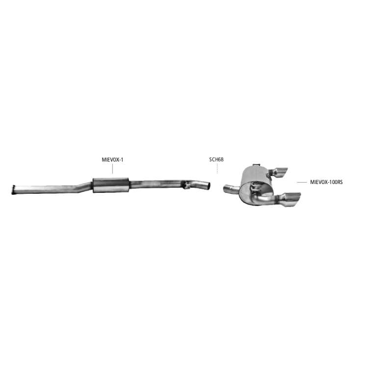 Bastuck Système d'échappement Mitsubishi Lancer Evo X Bastuck Système d'échappement Mitsubishi Lancer Evo X