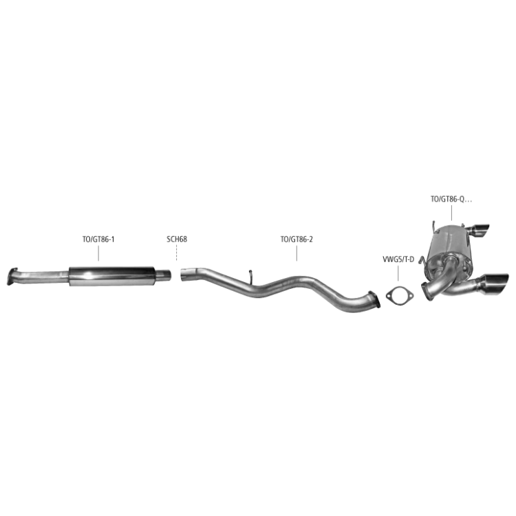 Bastuck Silencieux arrière Subaru BRZ ZC6 2.0 L Bastuck Silencieux arrière Subaru BRZ ZC6 2.0 L