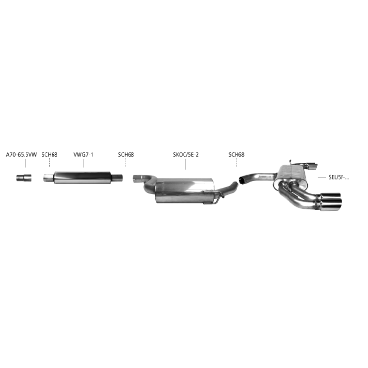 Bastuck Auspuffanlage Seat Leon Cupra R 5F 2.0 TSI Bastuck Auspuffanlage Seat Leon Cupra R 5F 2.0 TSI
