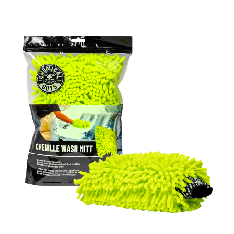 Chemical Guys Gant de toilette en microfibre Jaune Chemical Guys Gant de toilette en microfibre Jaune